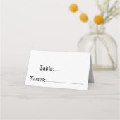 Rustieke Trouwtafel nummer en namen Zitplaatsen Plaatskaartje (Voorkant)