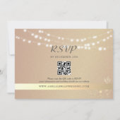 Rustieke trouwuitnodiging met foto en QR-code Kaart (Achterkant)