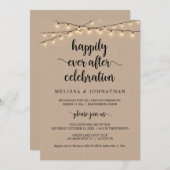 Rustieke Trouwvlucht, Gelukkig Voor Altijd Viering Kaart (Voorkant / Achterkant)