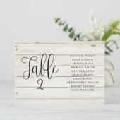 Rustieke trouwzaalstoelindeling. Landschaps houten Kaart (Staand voorkant)