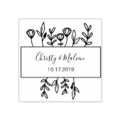 Rustieke Tuin Bewaar de datum logo Zelfinking Rubberstempel (Afrduk)