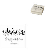 Rustieke Tuin Bewaar de datum logo Zelfinking Rubberstempel (Gestempeld)