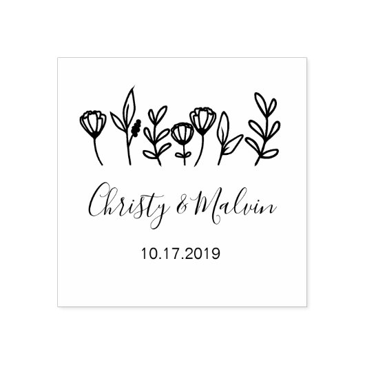 Rustieke Tuin Bewaar de datum logo Zelfinking Rubberstempel (Afrduk)