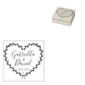 Rustieke tuin Bewaar de datum logo Zelfinkkend ste Rubberstempel (Gestempeld)