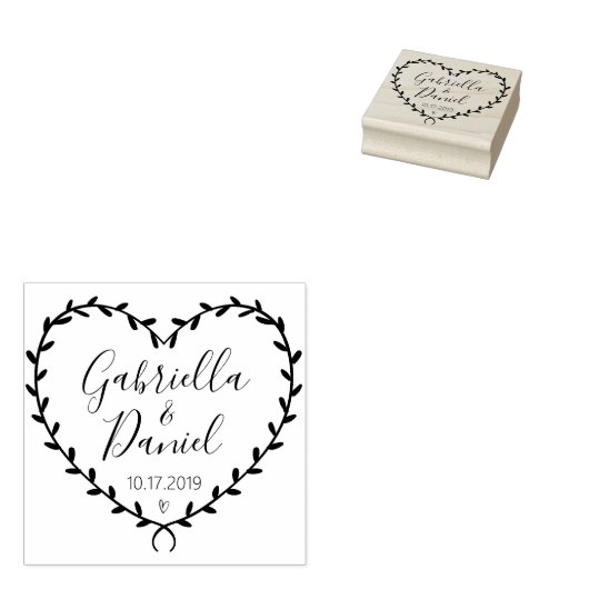 Rustieke tuin Bewaar de datum logo Zelfinkkend ste Rubberstempel (Gestempeld)