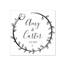 Rustieke tuin Bewaar de datum logo Zelfinkkend ste