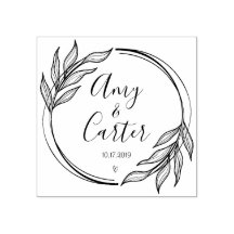 Rustieke tuin Bewaar de datum logo Zelfinkkend ste