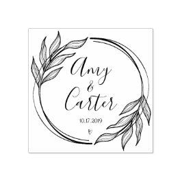 Rustieke tuin Bewaar de datum logo Zelfinkkend ste Rubberstempel