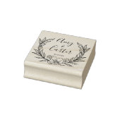 Rustieke tuin Bewaar de datum logo Zelfinkkend ste Rubberstempel (Stempel)