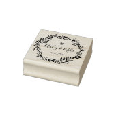 Rustieke Tuin Bewaar de datum rond logo Zelfinkt Rubberstempel (Stempel)