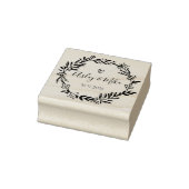 Rustieke Tuin Bewaar de datum rond logo Zelfinkt Rubberstempel (Stempel)