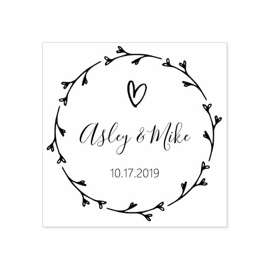 Rustieke Tuin Bewaar de datum rond logo Zelfinkt Rubberstempel (Afrduk)