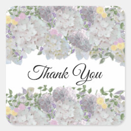 Rustieke Tuin Bloemen Dank Je Rond Sticker