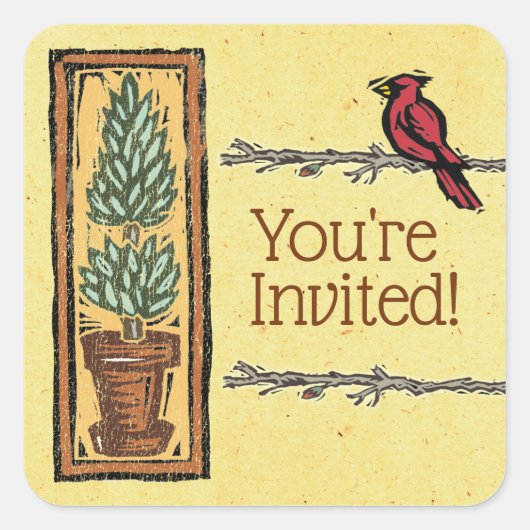 Rustieke Tuin Bruids Trouwdouche Stickers (Voorkant)