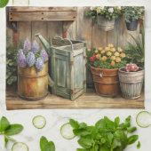 Rustieke Tuin Cottagecore Bloem Theedoek (Gevouwen)