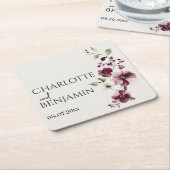 Rustieke Tuin Elegant Trouwpapier Onderzetter (Schuin)