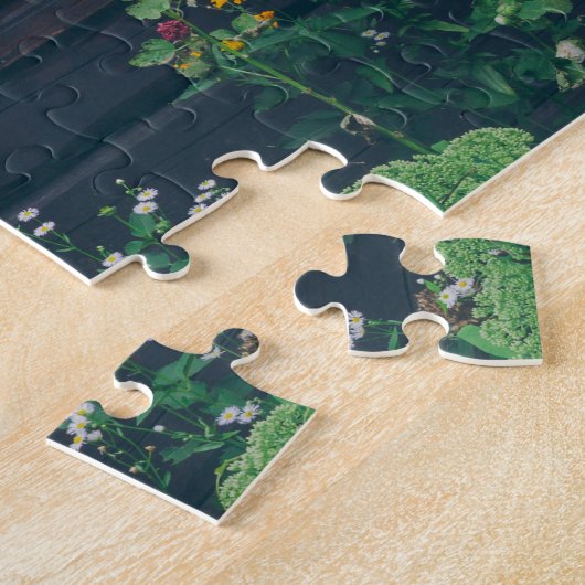 Rustieke tuin en een gezellig huisje legpuzzel (Zijkant)