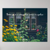 Rustieke tuin en een gezellig huisje poster (Voorkant)