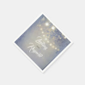 Rustieke tuin en String of Lights Dusty Blue Servet (Hoek)