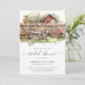 Rustieke Tuin Party Picknick Achtertuin Vrijgezell Kaart (Staand voorkant)