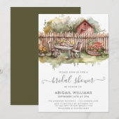 Rustieke Tuin Party Picknick Achtertuin Vrijgezell Kaart (Voorkant / Achterkant)