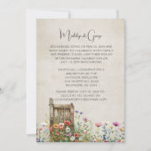 Rustieke tuin Thema Receptie Uitnodiging (Voorkant)