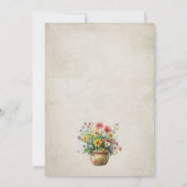 Rustieke tuin Thema Receptie Uitnodiging (Achterkant)