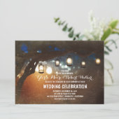 rustieke tuin verlichting lantaarns bruiloft uitno kaart (Staand voorkant)