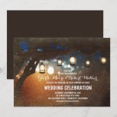 rustieke tuin verlichting lantaarns bruiloft uitno kaart (Voorkant / Achterkant)