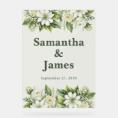 Rustieke tuin welkom met groene accenten acryl bord (Voorkant)