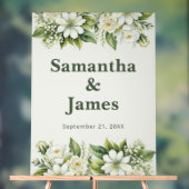 Rustieke tuin welkom met groene accenten acryl bord (Neutraal)