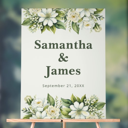 Rustieke tuin welkom met groene accenten acryl bord (Neutraal)