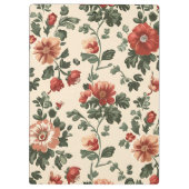 Rustieke Tuinbloei –  Rode Bloemenpatroon Klembord (Achterkant)