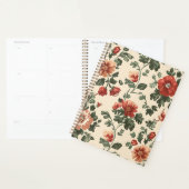Rustieke Tuinbloei – Rode Bloemenpatroon Planner (Display)
