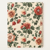 Rustieke Tuinbloei – Rode Bloemenpatroon Planner (Achterkant)