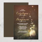 Rustieke Tuinverlichting - Fireflies Mason Jar Wed Kaart (Voorkant / Achterkant)