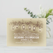 Rustieke Tuinverlichting - Lantaarns bruiloft uitn Kaart (Staand voorkant)