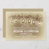 Rustieke Tuinverlichting - Lantaarns bruiloft uitn Kaart (Voorkant / Achterkant)