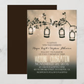 Rustieke Tuinverlichting - Lantaarns Uitnodiging b (Voorkant / Achterkant)