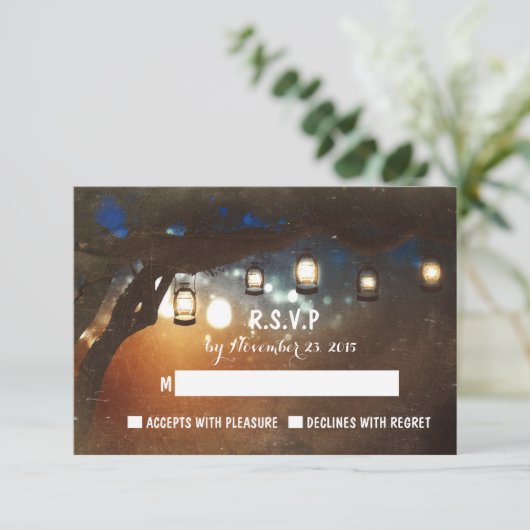 rustieke tuinverlichting outdoor bruiloft RSVP kaa (Staand voorkant)