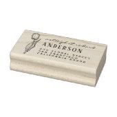 Rustieke Tulip Bloem Aangepaste Namen Retouradres Rubberstempel (Stempel)