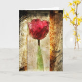 rustieke tulp-Wenskaart Kaart (Gele Bloem)