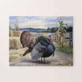 Rustieke Turkije Boerderij Schilderen Thanksgiving Legpuzzel (Horizontaal)
