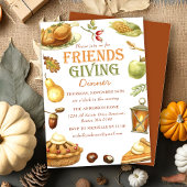 Rustieke Turkije Friendsgiving Diner Waterverf Kaart