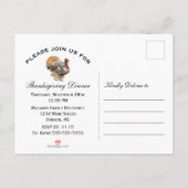 Rustieke Turkije Thanksgiving diner Uitnodiging Briefkaart (Achterkant)