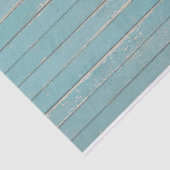 Rustieke Turquoise Blauw Hout Bohemian Barn Boards Tissuepapier (Detail)