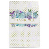 Rustieke Turquoise Boeket Bruiloftsfeest Medium Cadeauzakje (Voorkant)