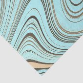 Rustieke turquoise en gouden gebogen tissuepapier (Detail)