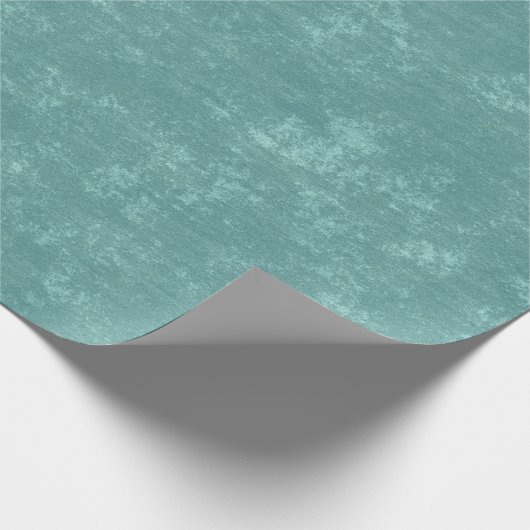 Rustieke turquoise getextureerde kerst cadeaupapier (Hoek)