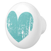 Rustieke turquoise hart keramische knop voor meube (Rechts)